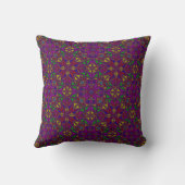 Coussin motif de design coloré géométrique violet (Verso)