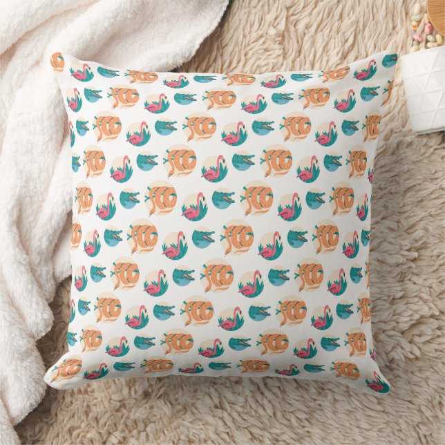 Coussin Motif de design d'animaux colorés mignons (Couverture)