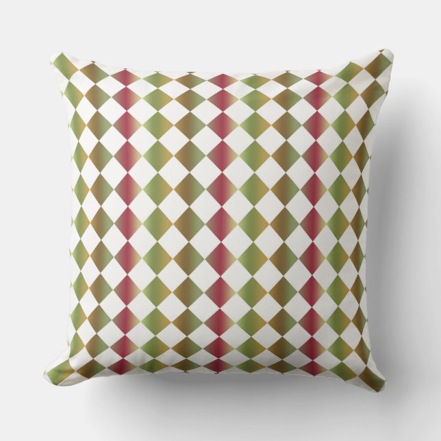 Coussin Motif de diamant couleur Checker (Recto)