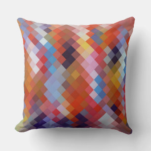 Coussin Motif de diamant géométrique moderne coloré #11