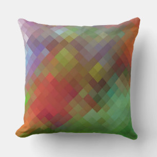 Coussin Motif de diamant géométrique moderne coloré #4