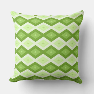 Coussin Motif de diamant vert Chartreuse