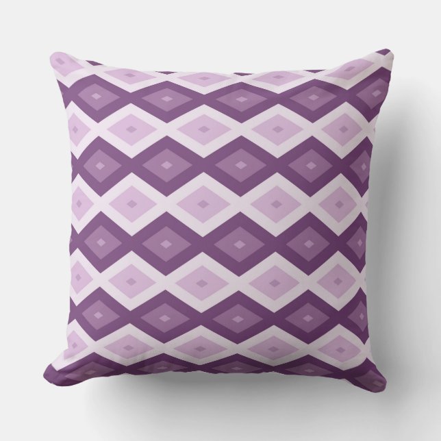 Coussin Motif de diamant violet (Recto)