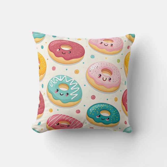 Coussin Motif de Donuts (Recto)
