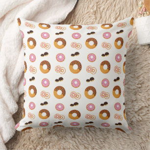 Coussin Motif de donuts colorés mignons