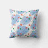 Coussin Motif de doodles d'été de cerf-volant (Verso)