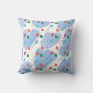 Coussin Motif de doodles d'été de cerf-volant