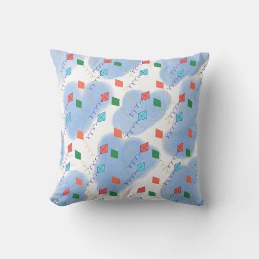 Coussin Motif de doodles d'été de cerf-volant (Recto)