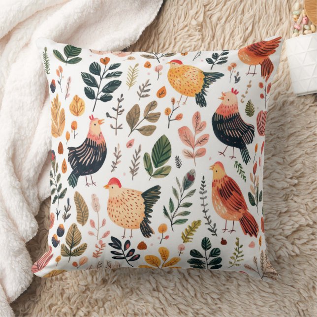 Coussin Motif de faune à plumes de dindon sauvage (Couverture)