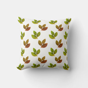 Coussin Motif de feuille de baie Elegant moderne