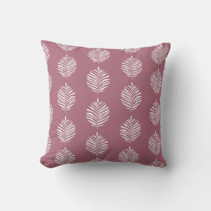 Coussin Motif de feuille de palmier minimaliste Rose Pouss