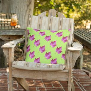 Coussin Motif de feuille d'érable rouge d'automne sur fond