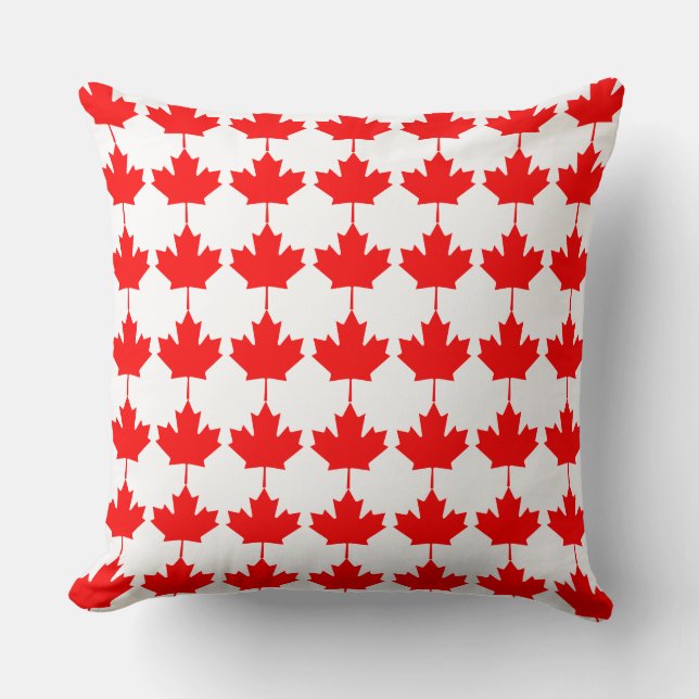 Coussin Motif de feuille d'érable rouge du Canada (Recto)