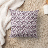 Coussin Motif de feuille violet foncé, élégante impression (Couverture)