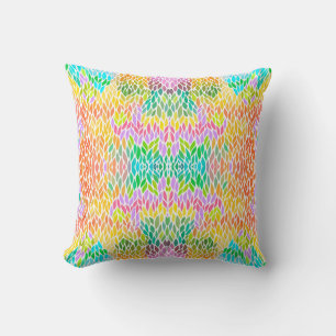 Coussin Motif de feuilles colorées mignonnes