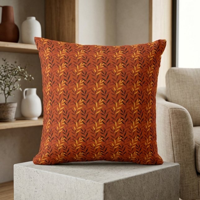 Coussin Motif de feuilles d'automne - Conception de feuill (Créateur téléchargé)