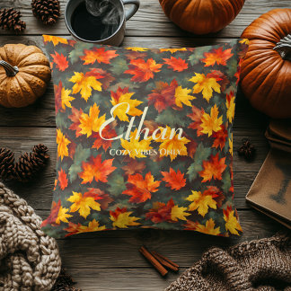 Coussin Motif de feuilles d'érable d'automne | Décoration