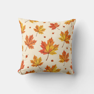 Coussin Motif de feuilles d'érable tombant en automne