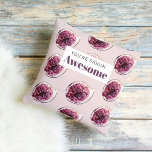 Coussin Motif de Fig violet moderne & Vous êtes Figgin' Aw<br><div class="desc">Motif de Fig violet moderne & Vous êtes Figgin' Awesome</div>