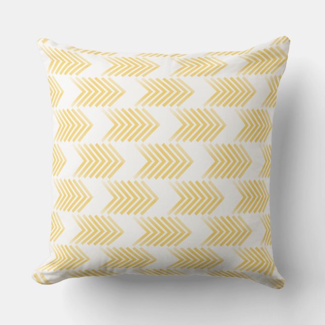 Coussin Motif de flèche tribal jaune (Recto)