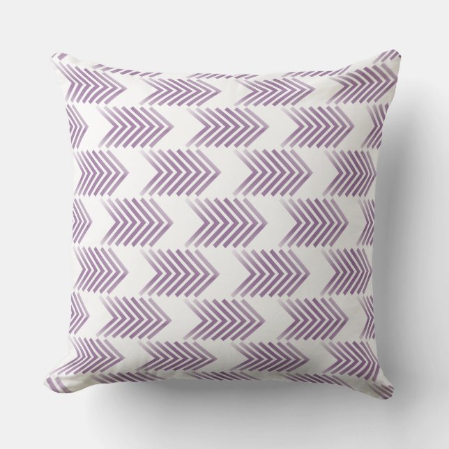 Coussin Motif de flèche Tribal Violet (Recto)