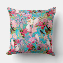 Motif De Fleur D'Oiseau Et D'Orchidées Rose Tropic