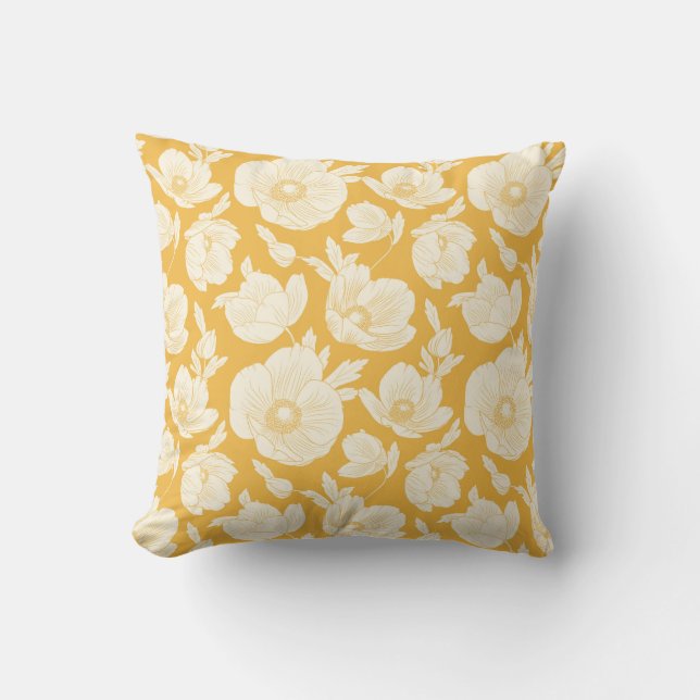 Coussin Motif de fleur d'or (Recto)
