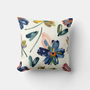Coussin Motif de fleur sauvage impressionniste abstrait av