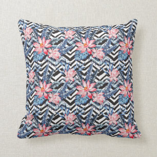 Coussin Motif de fleur tropical de Lotus