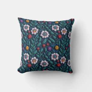 Coussin motif de fleurs