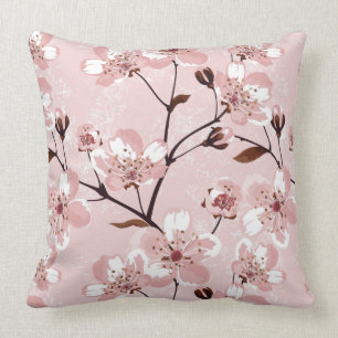 Coussin Motif de fleurs de fleurs de cerisier