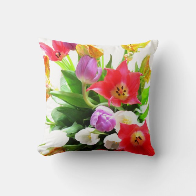 Coussin Motif de fleurs de tulipe (Recto)