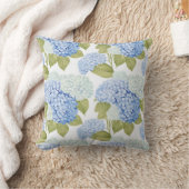 Coussin Motif de fleurs d'hydrangea bleu élégant  (Couverture)