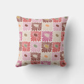 Coussin Motif de fleurs funky rétro (Verso)