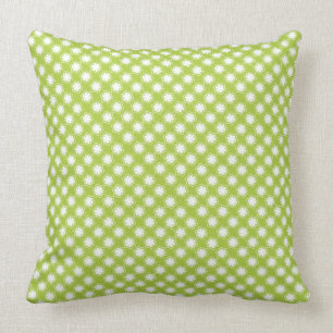Coussin Motif de fleurs sur vert