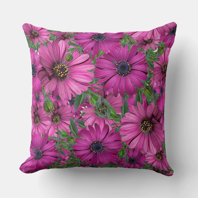 Coussin Motif de fleurs violettes (Recto)