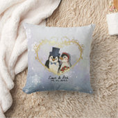 Coussin Motif de flocon de neige Mariage de pingouin - Per (Couverture)