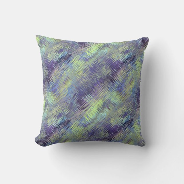 Coussin Motif de fluides bleu tanzanite (Recto)