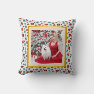 Coussin Motif de fond pour cadeau de Noël et Nouvel An