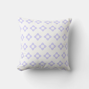 Coussin Motif de forme géométrique abstraite bleu clair