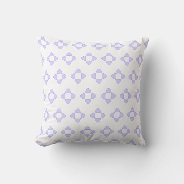Coussin Motif de forme géométrique abstraite bleu clair (Recto)