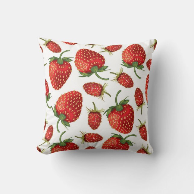 Coussin Motif de fraises (Recto)