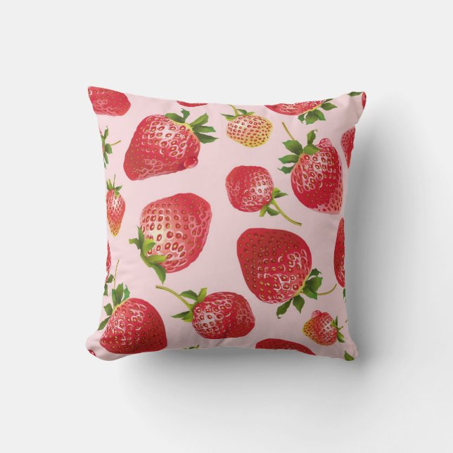 Coussin Motif de fraises (Recto)