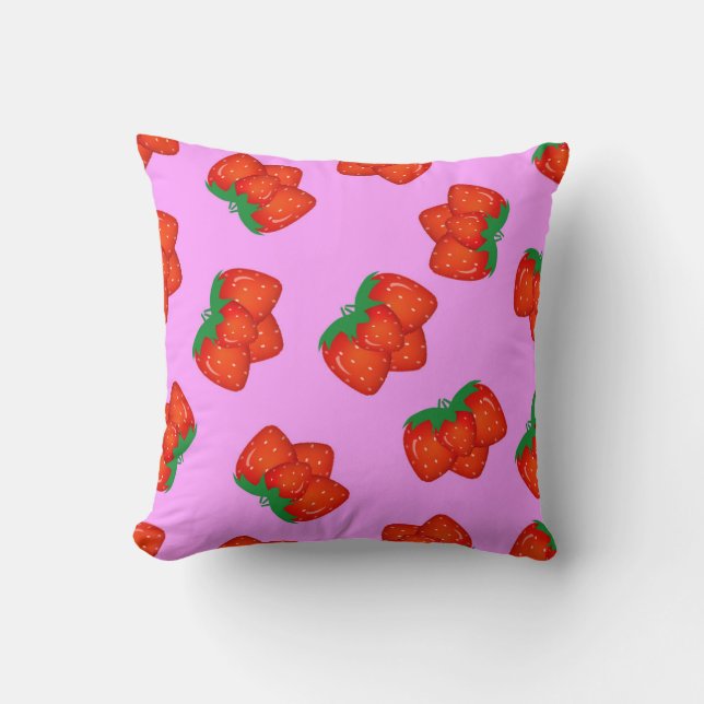 Coussin Motif de fraises (Recto)