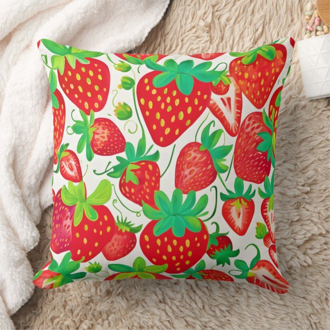 Coussin Motif de fraises (Couverture)