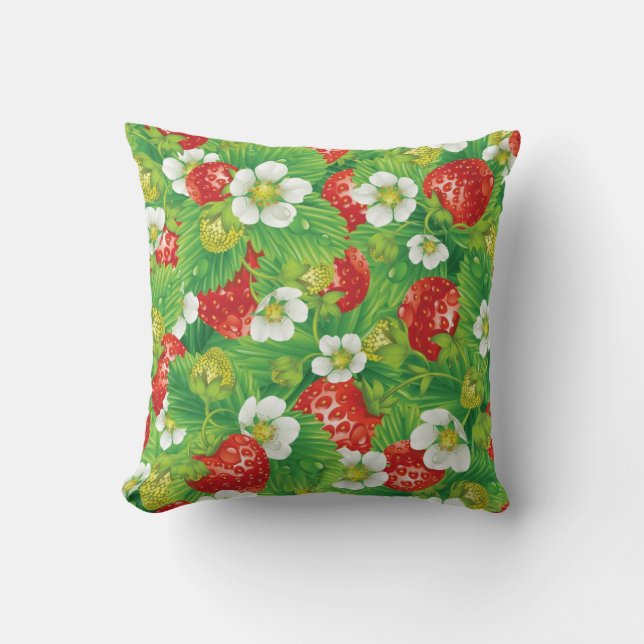 Coussin Motif de fraises (Recto)