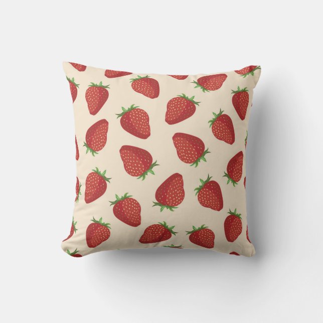 Coussin Motif de fraises (Recto)