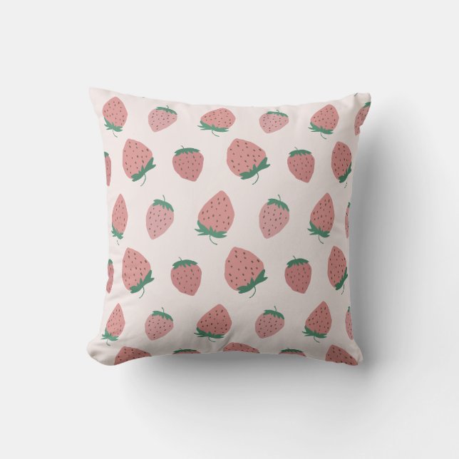 Coussin Motif de fraises fraîches (Recto)