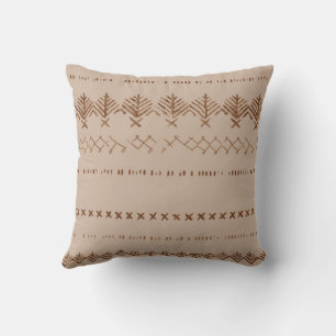 Coussin Motif de frontière géométrique de Boho