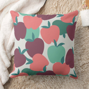 Coussin Motif de fruit de pomme coloré